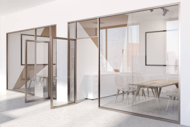 istock White and beige office meeting room lobby side 954920172