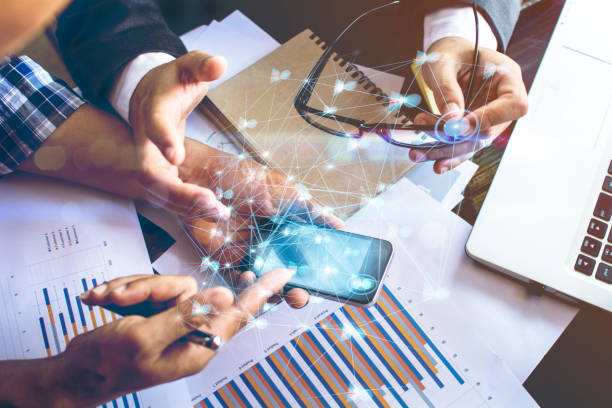 istock Hand touching tablet pc, social media concept 954927870