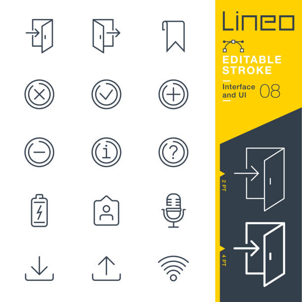 Lineo Editable Stroke - Interface and UI line icons Vector Icons - Adjust stroke weight - Expand to any size - Change to any colour goodbye stock illustrations