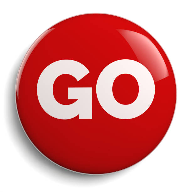 istock Go Red Round Icon Sign 954933550