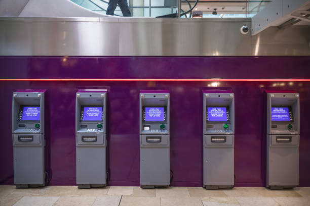 istock Free cash withdrawals ATM machines 954945128