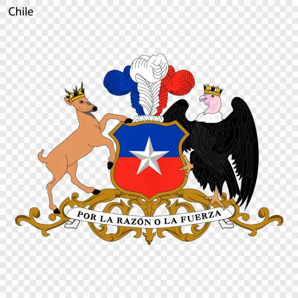 Vector illustration of Emblem of Chile