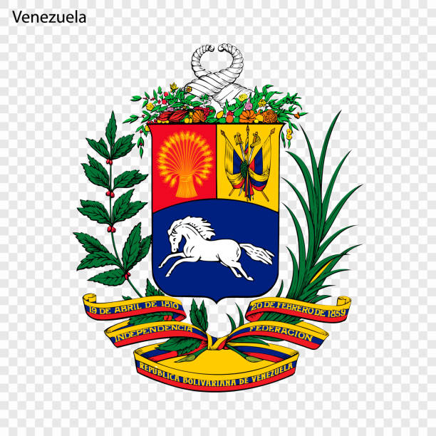 lambang venezuela - venezuela ilustrasi stok