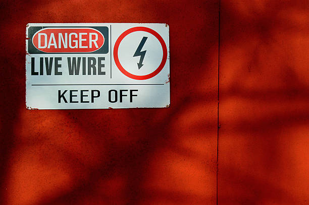 LIVE WIRE stock photo