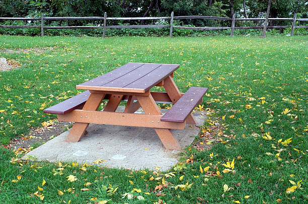 Picnic Table - Color stock photo