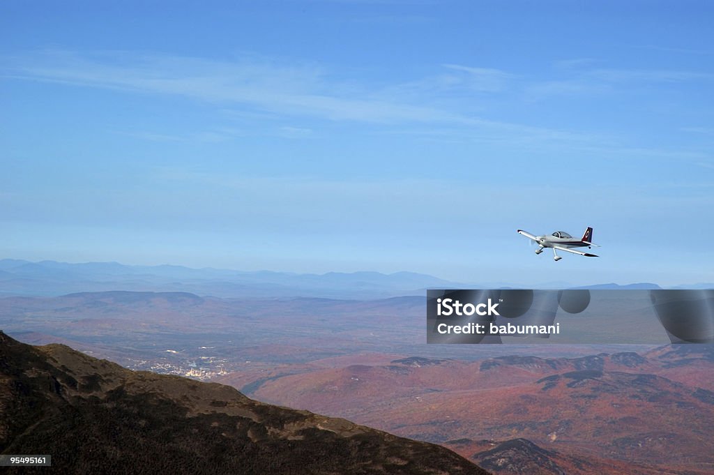 Flight over Mount Washington  Private Airplane Stock Photo