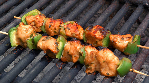 Chicken Skewers 2 stock photo