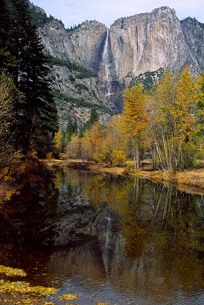 Yosemite Fall Reslections stock photo