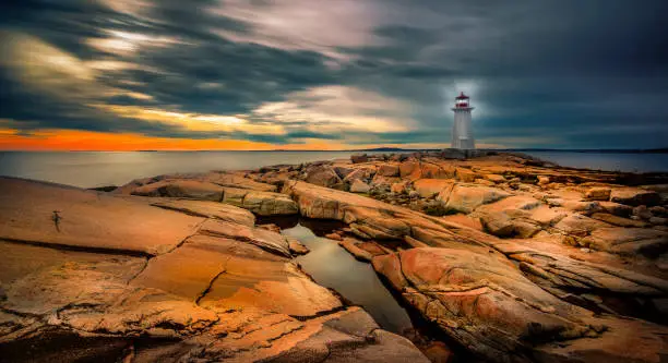 Photo of Lighthouse at Sunset