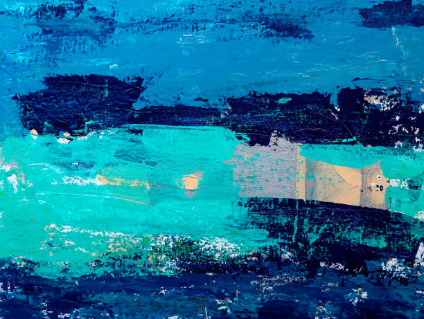 istock Abstract art painting with acrylic colors 954967056