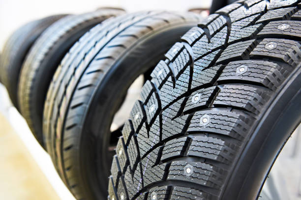 istock Winter stud tires for cars 954971756