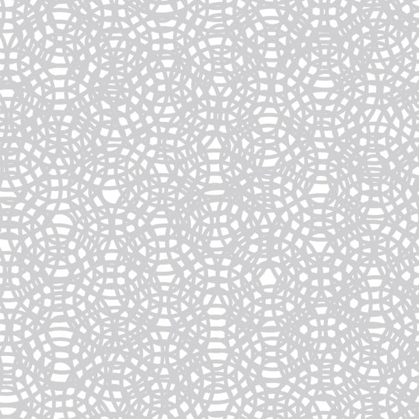 istock Abstract rings round motif geometric background grid print, lattice, bubble, Vintage grey decoration trendy Textile print, web page fill. Vector 954971840
