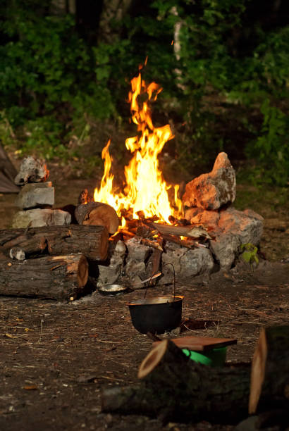 istock fire on the nature in the hike 954975598