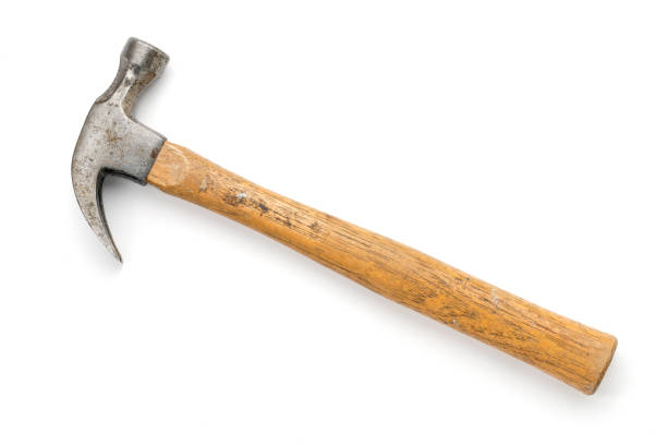 istock very old claw hammer, isolaterd on white 954987284