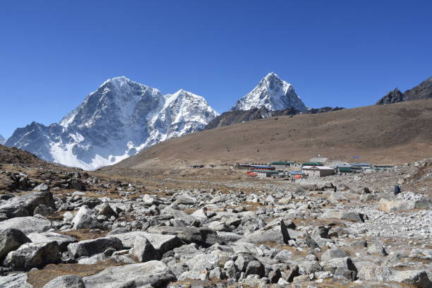 istock Lobuche Village and mountain range around Cho La in the background 954987984