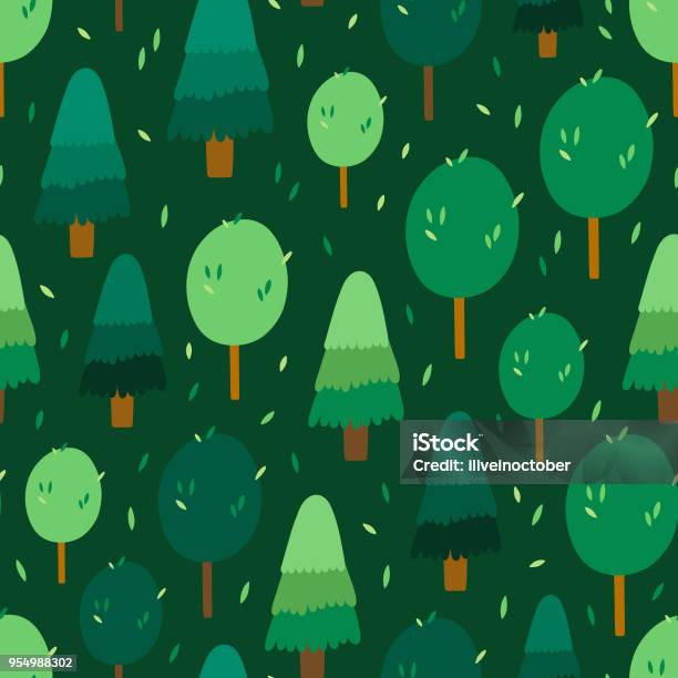 Bg Vector Pattern Forest Green Forest Vector Pattern Stock Illustration - Download Image Now ...