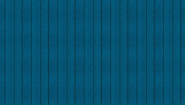 istock Blue wooden seamless planks panoramic texture for background. 955001356