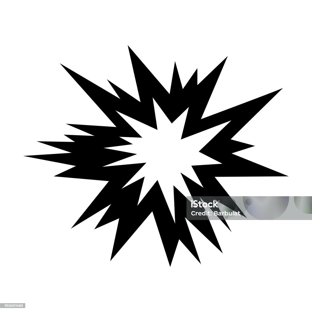 Exploding Object Science Symbol Explosion Vector Symbol Stock Illustration - Download Image Now - Bomb ...