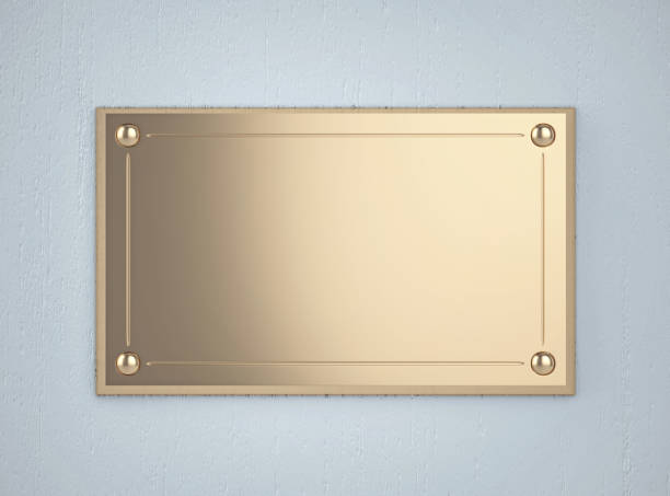 istock Golden board on the blue wall 955003904