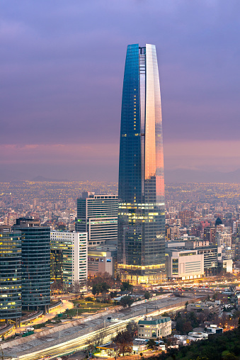 Vista panorámica de Santiago de Chile photo