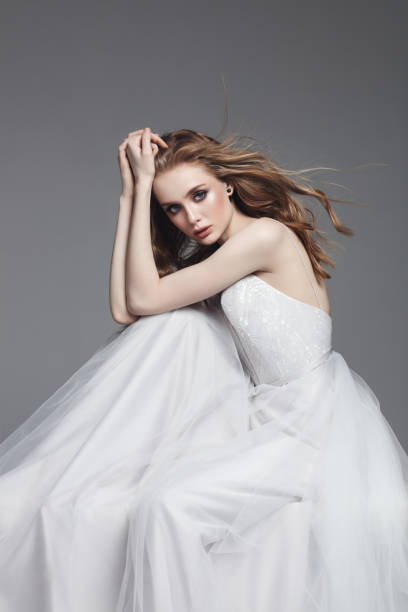 istock Beautiful bride in wedding dress 955005428