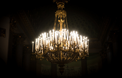 Luxurious chandelier close-up