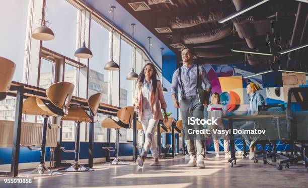 Group Of People Working In Modern Office Stock Photo - Download Image Now - Coworking, Colleague, Happiness