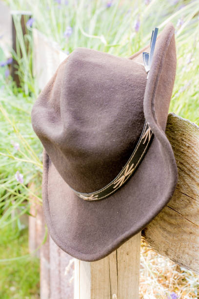istock Cowboy hat on a ranch fence 955021224