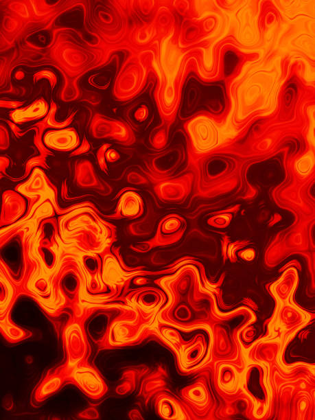 추상 용암 마그마 질감 배경 불 패턴 - red erupting abstract yellow stock illustrations