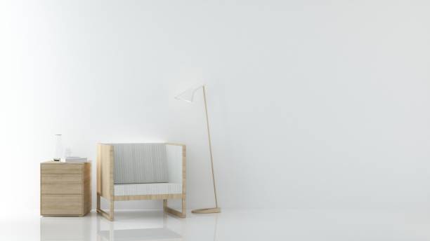 istock The relax space furniture 3d rendering and background white decoration 955032334