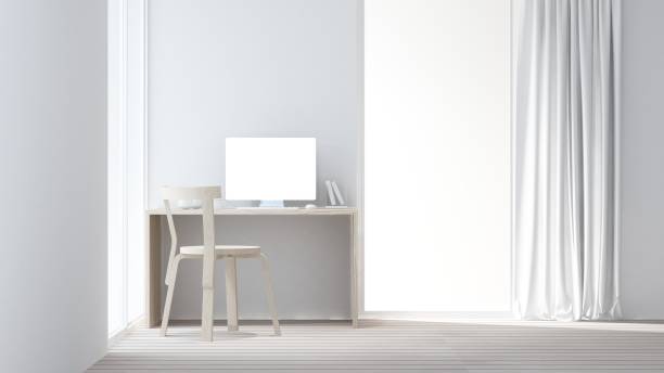 istock The relax space furniture 3d rendering and background white decoration 955032354