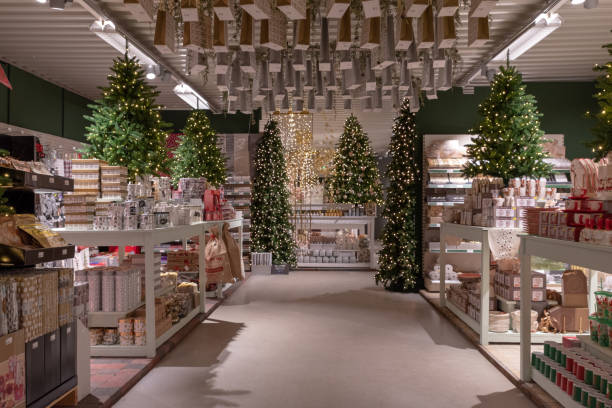 istock Christmas decorations in a shop 955036660