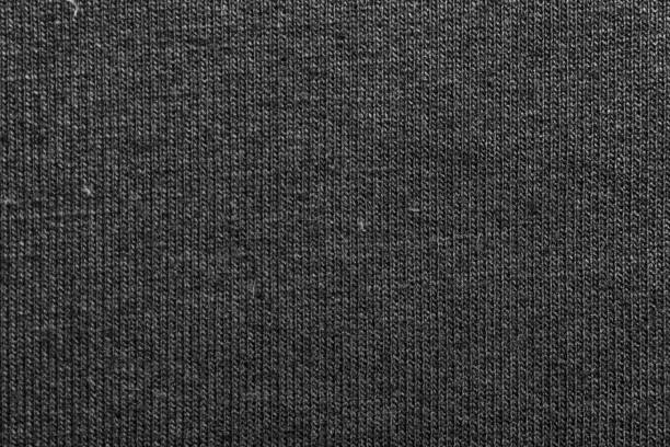 istock Dark monochrome background from a textile material with wicker close-up texture 955041032
