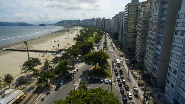 istock City with buildings on the beach 955045530