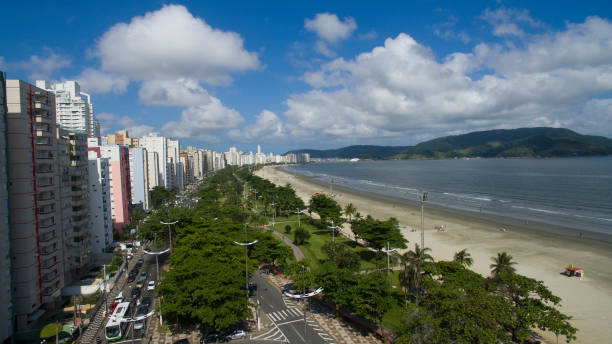 istock City with buildings on the beach 955045568