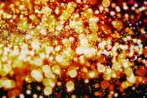 istock Abstract light celebration background with defocused golden lights for Christmas, New Year, Holiday, party 955045742