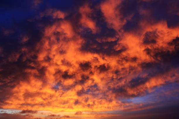 istock Beautiful dark and red clouds, rain of charged 955045822