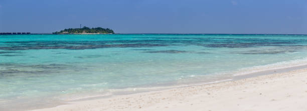 istock Panoramic View of Small Island on Maldives 955052102