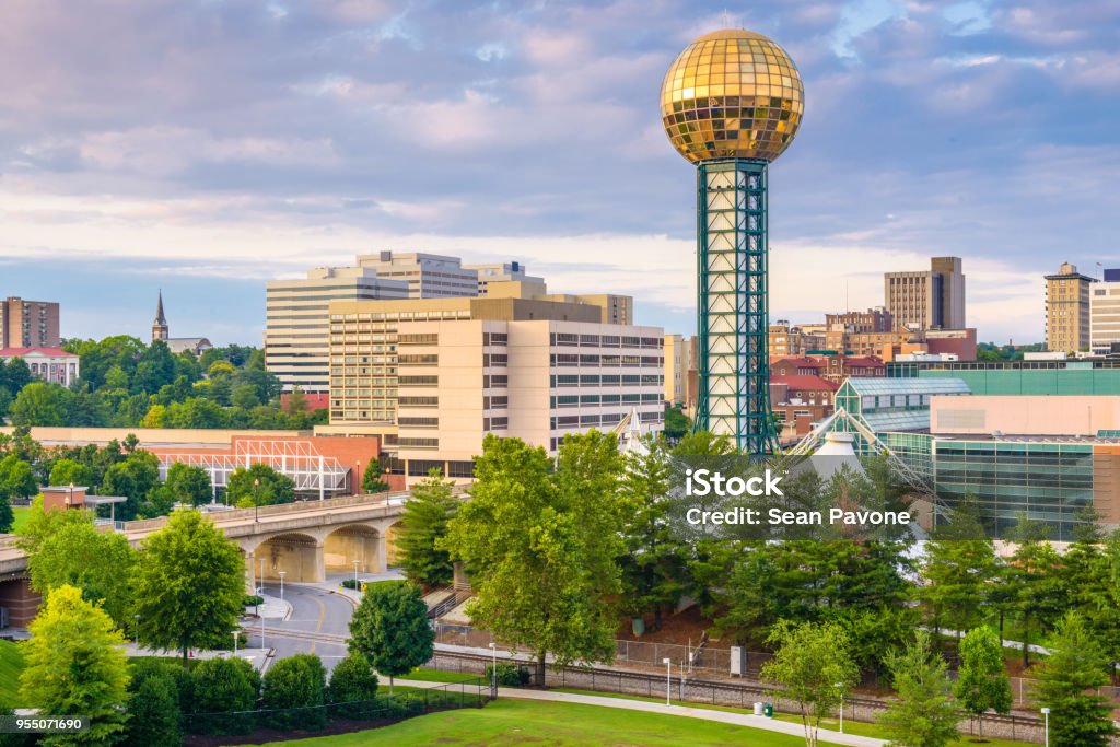 Knoxville, Tennessee, USA Skyline Knoxville, Tennessee, USA downtown skyline at twilight. Tennessee Stock Photo