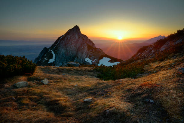 istock Sunrise at Giewont peak. Tatra mountain 955078314