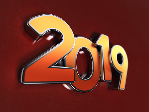New Year 2019 - 3D Rendered Image
