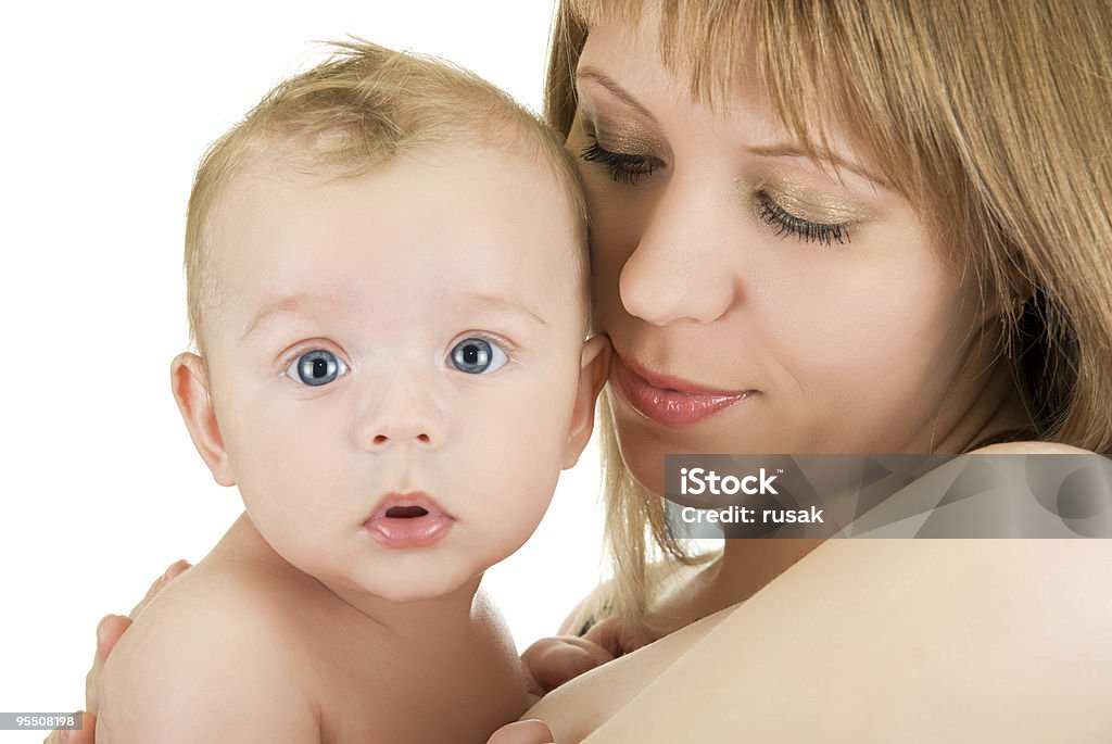 Mère avec son bébé garçon - Photo de 0-11 mois libre de droits