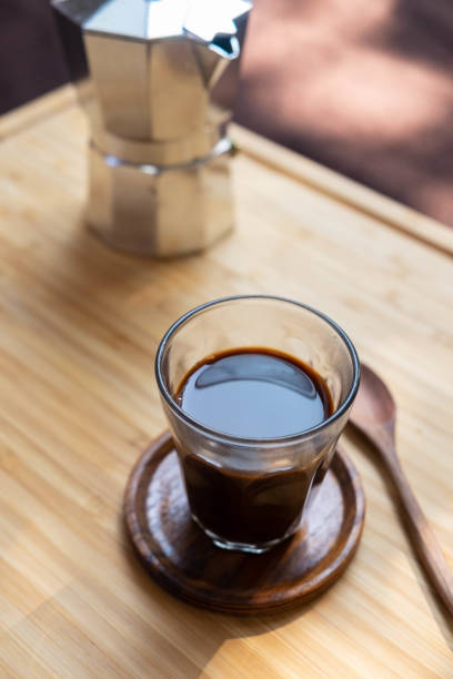 istock Black Coffee in Glass 955083800