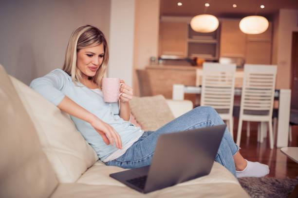 istock Woman working from home 955084812