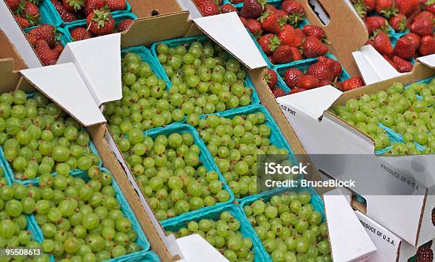 Gooseberries Und Erdbeeren Auf Die Farmers Market Stockfoto und mehr Bilder von Bauernmarkt - Bauernmarkt, Beere - Obst, Beere - Pflanzenbestandteile