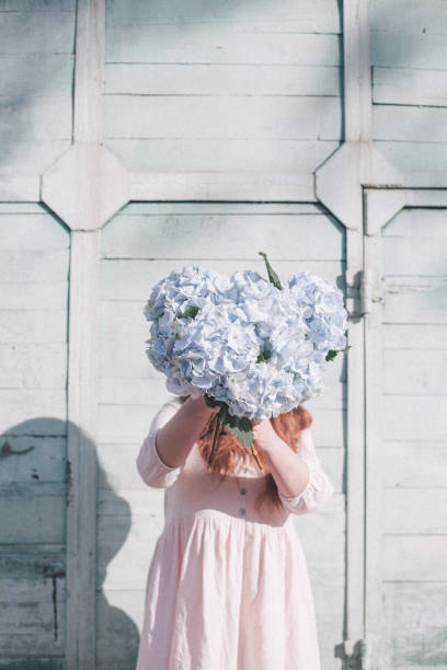 Young woman with flower