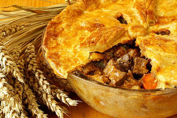 Steak and kidney pie stock photo