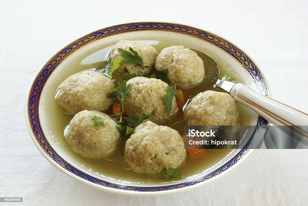 Matze (Matzah) Bälle Suppe - Lizenzfrei Farbbild Stock-Foto