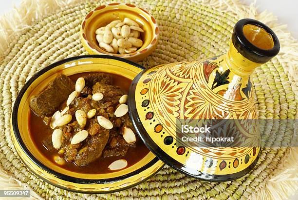 Mrouzia Moroccan Tagine With Raisins Almonds And Honey Stock Photo - Download Image Now