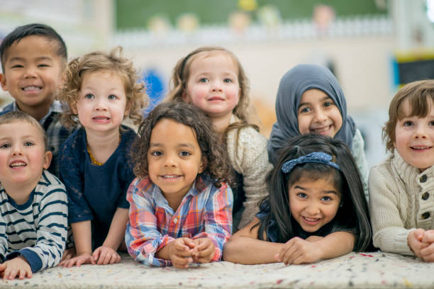 istock Portrait of a diverse preschool group 955105556